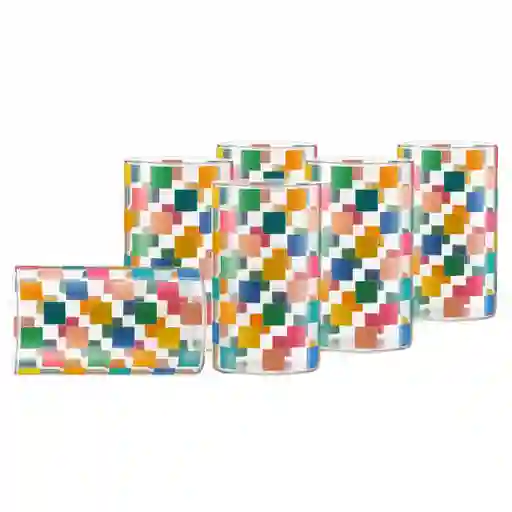 Set Vasos Cuadros Colores Ripley Home