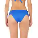 Bikini Calzón Con Laterales Drapeados Azul Talla S Samia