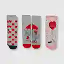 Pack Calcetines Minnie y Mickey Gris Melange Talla 36 Colloky