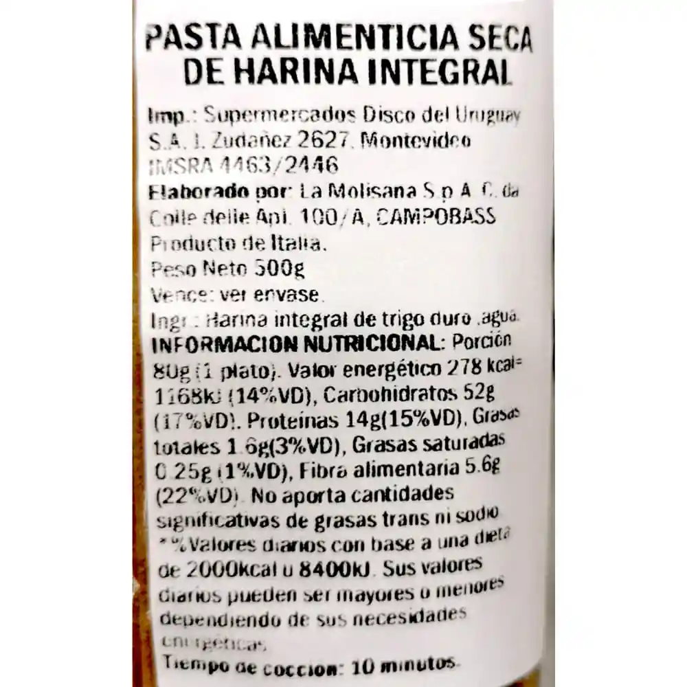 La Molisana Pasta Spaghetti N°15 Integral