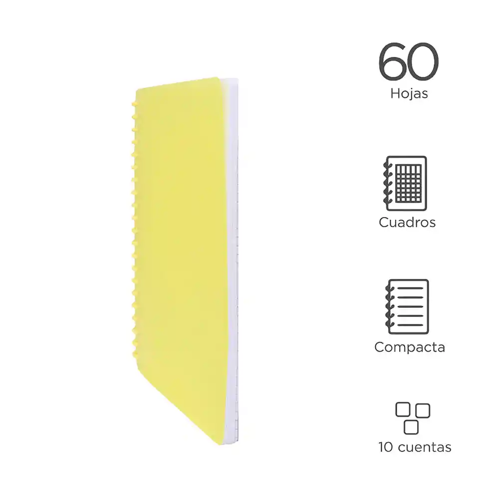 Miniso Cuaderno Liso de Espiral Amarillo