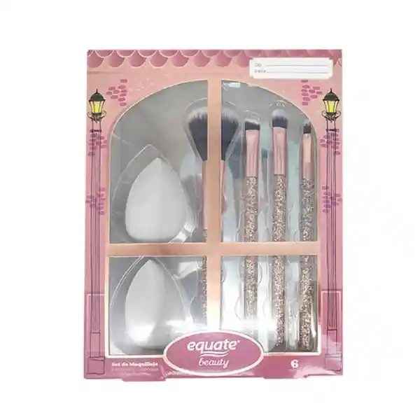 Equate Set de Brochas y Blender Para Maquillaje