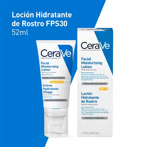  CeraVe Locion Hidratante De Rostro Piel Seca Fps 30 