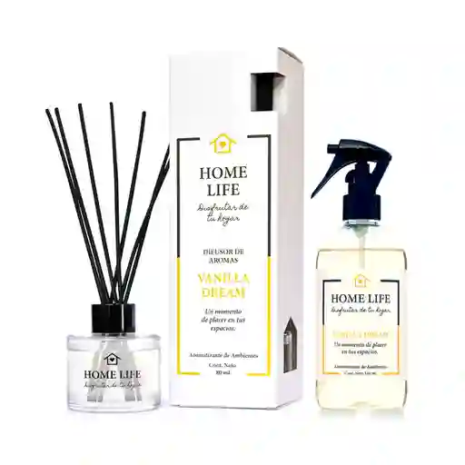 Home Life Pack Vainilla Aromatizante + Difusor Vainilla Dream