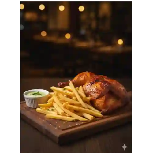 1/2 Pollo con Papas
