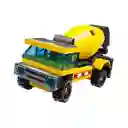 Miniso Bloques de Construcción Camión Mezclador de Cemento