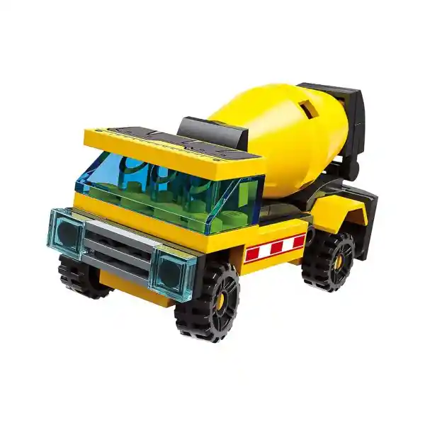 Miniso Bloques de Construcción Camión Mezclador de Cemento