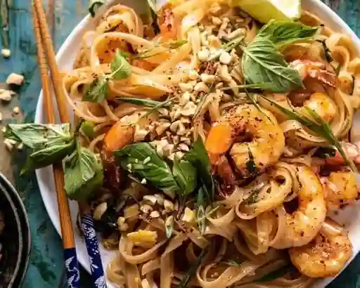 Pad Thai Tofu y Camarones