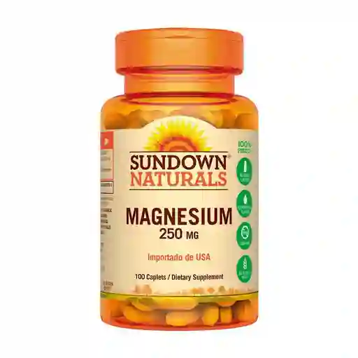 Sundown Suplemento Alimenticio Magnesium 250 Mg. 100 Capsulas
