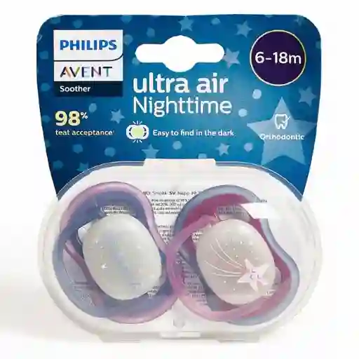 Avent Chupete Ultra Air Nocturno 6-18 Meses