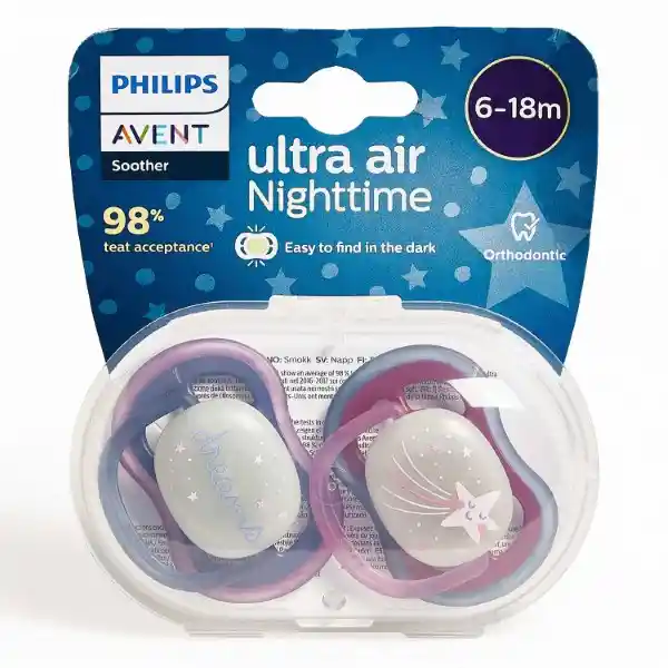 Avent Chupete Ultra Air Nocturno 6-18 Meses