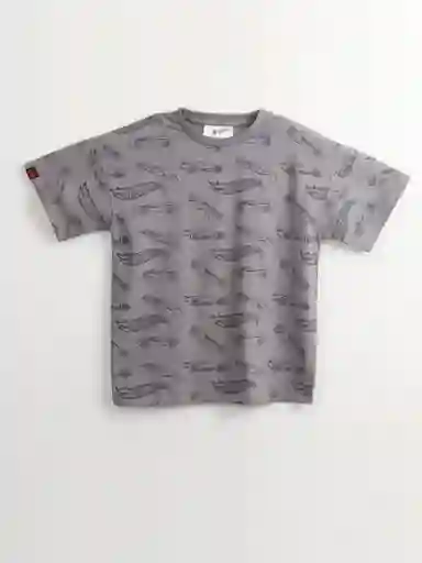 Hot Wheels Polera Manga Corta Niño Gris 8 V26 314014420