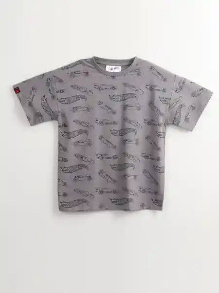 Hot Wheels Polera Manga Corta Niño Gris 8 V26 314014420