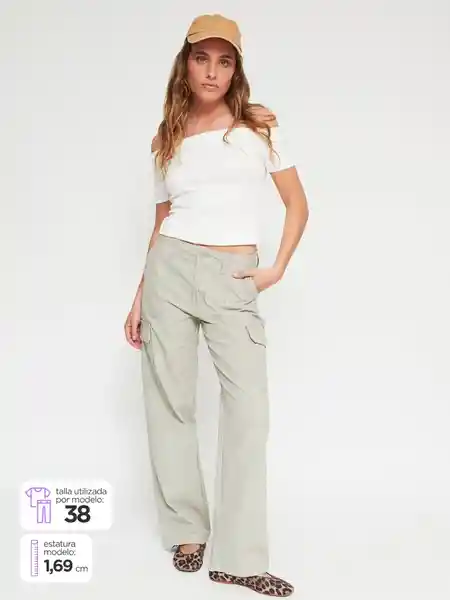 Index Pantalón Sport Cargo e Color Verde Claro 38 S25