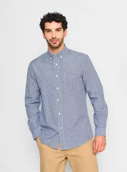 Kenneth Stevens Camisa Manga Larga Cuadros Amarillo S FW25