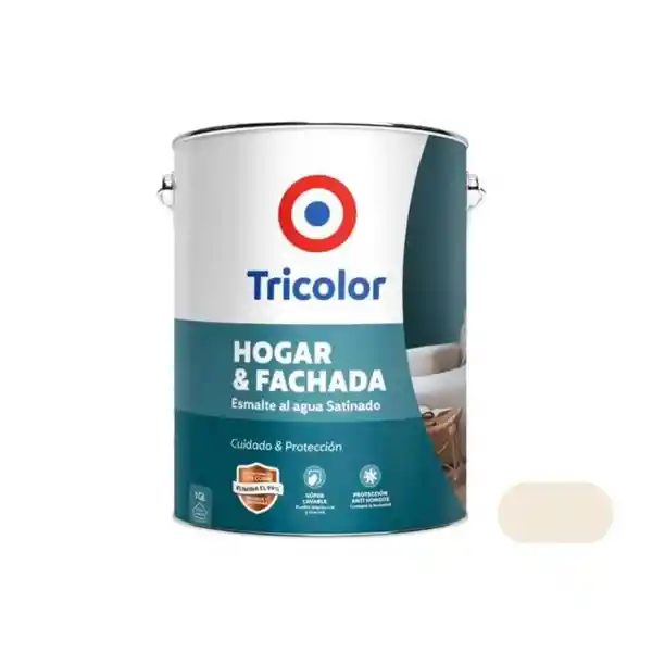 Tricolor Esmalte al Agua Satinado Hogar y Fachada Blanco Nácar