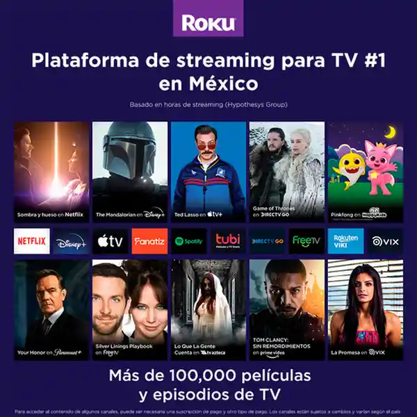 Dispositivo Streaming 4K Roku Rok3820Mx