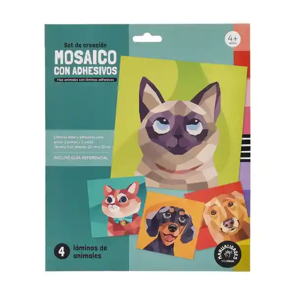 Set Stickers Para Creación de Mosaico de Animales