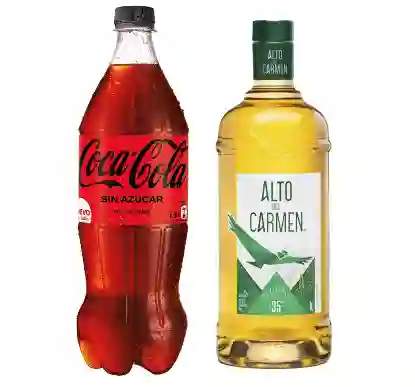 Combo Pisco Alto Del Carmen Especial 35° + Coca Cola Zero