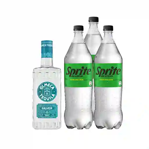 Combo Olmeca Tequila Blanco 38? Sprite Gaseosas Sin Azucar