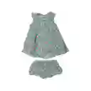 Vestido Bebe Niña Turquesa Pillin 3 M