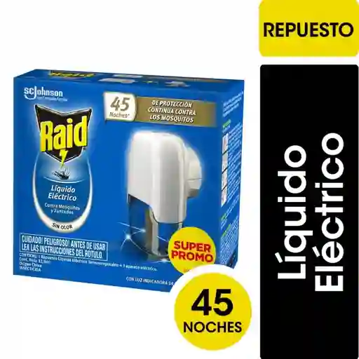 Raid Líquido Eléctrico Repuesto + Aparato Gratis 6/CL