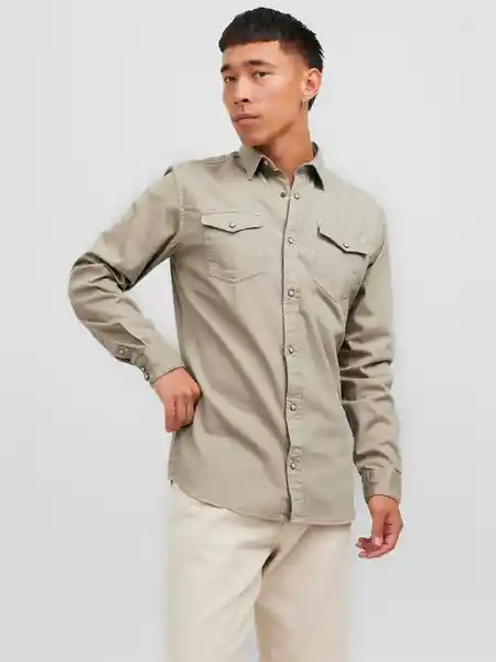 Jack & Jones Camisa Beige L 12138115 Oi25