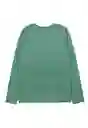 Polera Junior Day to Day 750 Niño Verde Talla 10 Años Ficcus