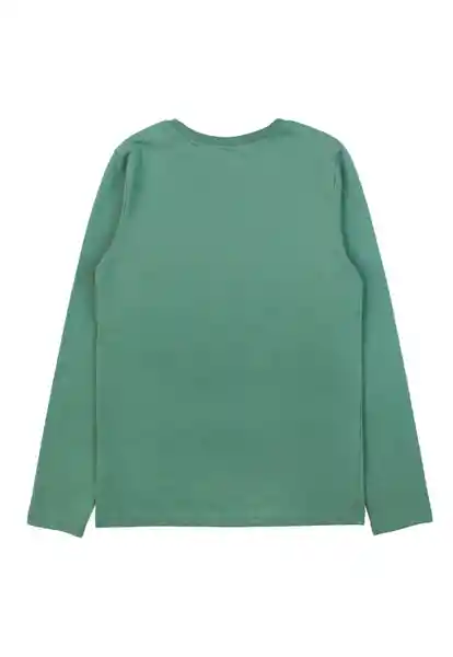 Polera Junior Day to Day 750 Niño Verde Talla 10 Años Ficcus