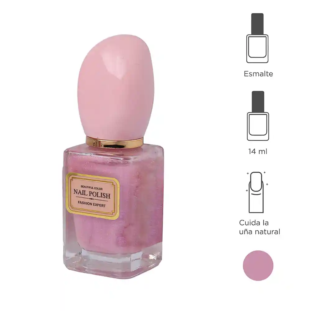 Miniso Esmalte Para Uñas Rosa Metalico