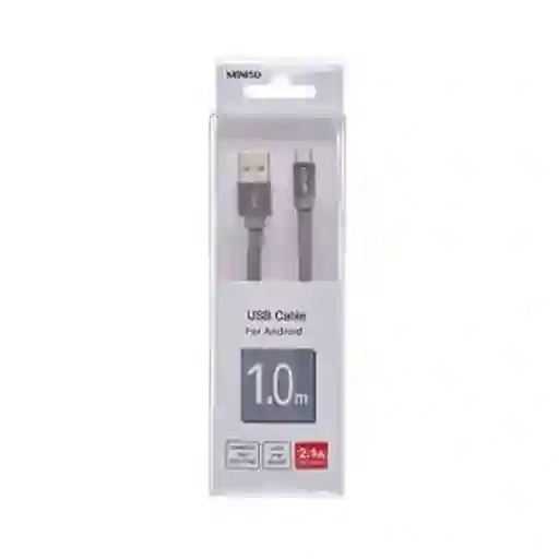 Cable Micro Usb a Usb Gris 1 M Miniso