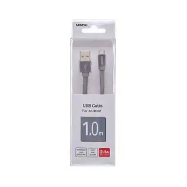 Cable Micro Usb a Usb Gris 1 M Miniso