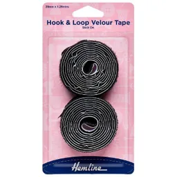 Hemline Velcro Autoadhesivo Negro 1.25 m