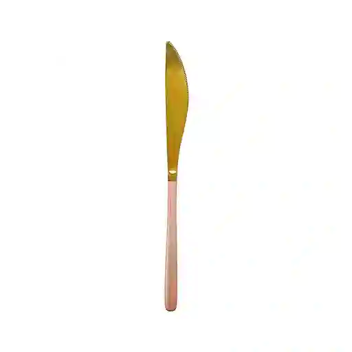 Miniso Cuchillo Mango Grande Dorada Light Luxury Rosa/Dorado