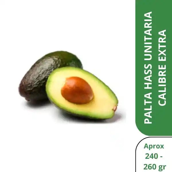 Palta Hass Unitaria Calibre Extra