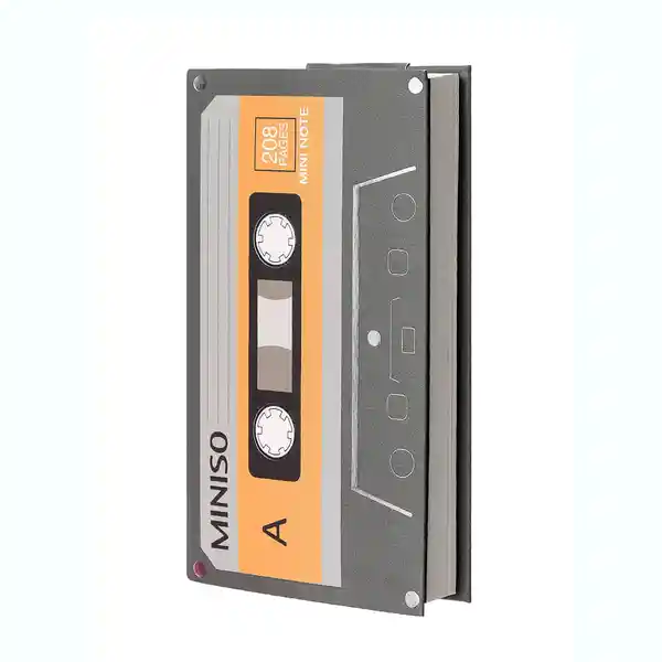 Miniso Libreta Con Diseño de Cassette Gris Oscuro