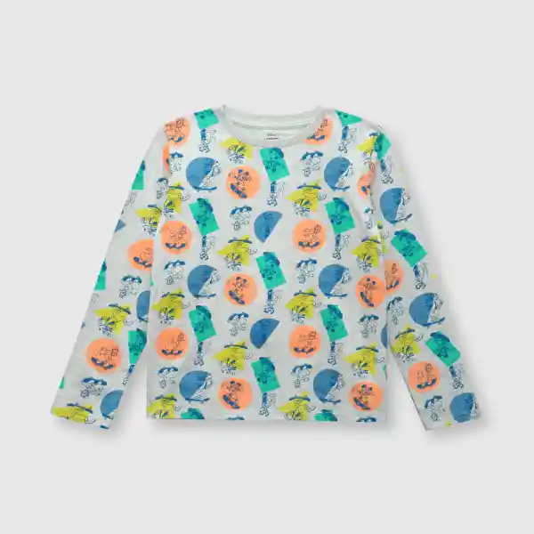 Pijama Algodón Mickey de Niño Gris Melange Talla 8A Colloky