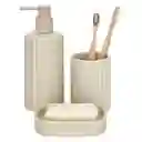 Vaso de Cerámica Para Baño Beige Casaideas