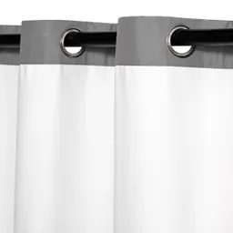 Cortina Blackout Color Ojetillos Blanco 140 x 240 cm Casaideas