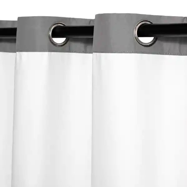Cortina Blackout Color Ojetillos Blanco 140 x 240 cm Casaideas