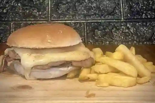 Churrasco luco+papas fritas