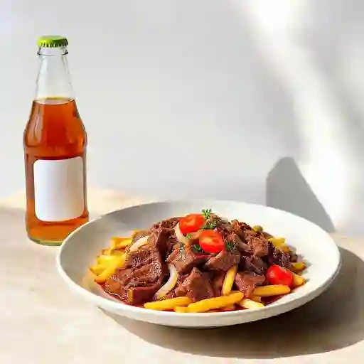 Lomo Salteado + Bebida 500ml