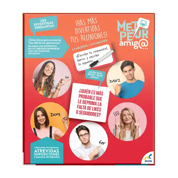 Juego de Mesa Novelty Mejor Peor Amigo