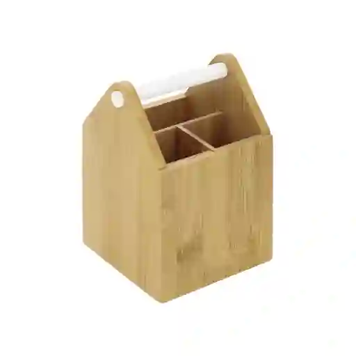 Porta Lápices de Madera Bambú 10 x 10 x 15 cm