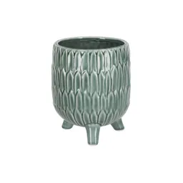 Maceta de Cerámica Con Diseño y Patas 13 cm Casaideas