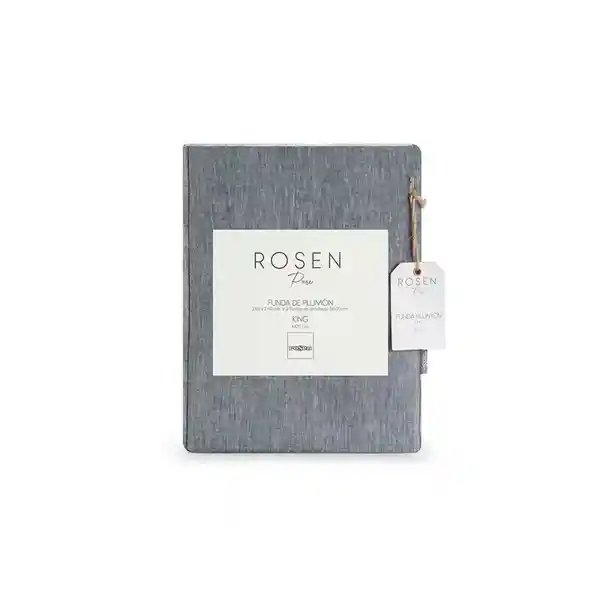 Funda Plumón Pure Lino 2 Plazas Gris Rosen