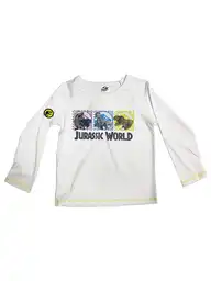 Jurassic World Figura Polera Manga Larga Blanco 10 TS699 V26
