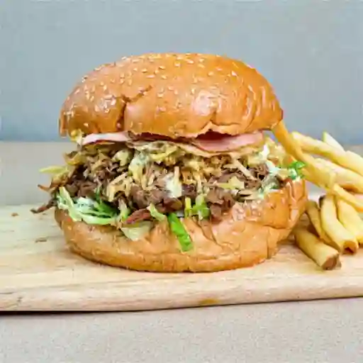 Burger de carne mechada