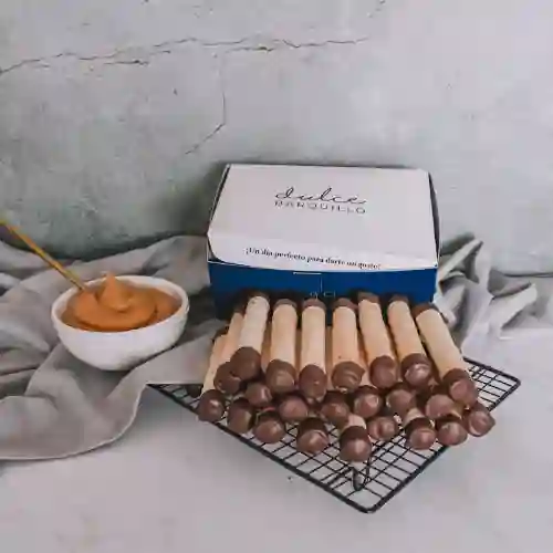 24 Barquillos Enteros Manjar Casero