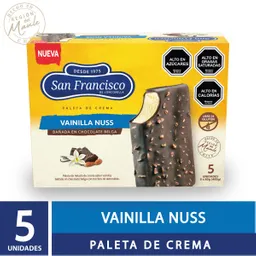 San Francisco Loncomilla Helado Paleta Vainilla Nuss